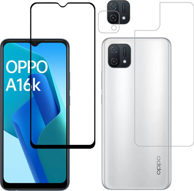 Ten To 11 Front & Back Camera Lens Glass Protector for Oppo A16K, Front and Back Tempered Glass for Oppo A16K(Pack of: 3)