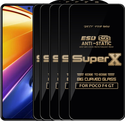 Qyist Edge To Edge Tempered Glass for POCO F4 GT(Pack of 5)