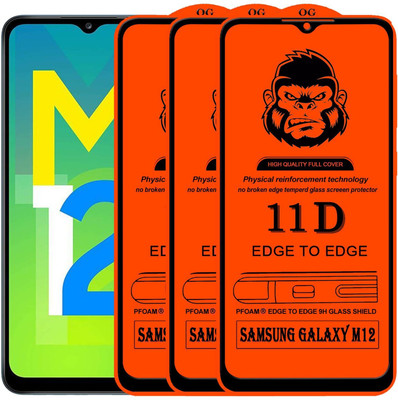 Xester Edge To Edge Tempered Glass for SAMSUNG GALAXY M12(Pack of 3)