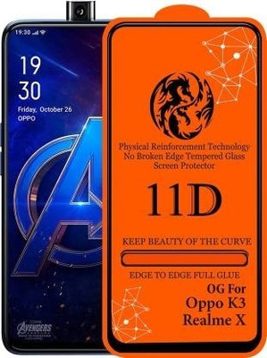 FlipSmartGuard Edge To Edge Tempered Glass for OPPO K3(Pack of 1)