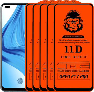 Xester Edge To Edge Tempered Glass for OPPO F17 PRO(Pack of 5)