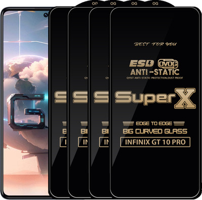 Qyist Edge To Edge Tempered Glass for INFINIX GT 10 PRO(Pack of 4)