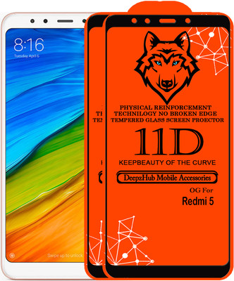 CRodible Edge To Edge Tempered Glass for Mi Redmi 5(Pack of 2)