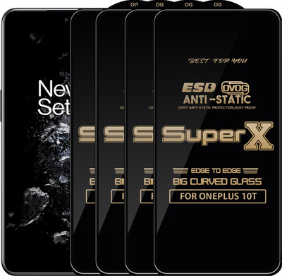 Qyist Edge To Edge Tempered Glass for ONEPLUS 10T(Pack of 4)