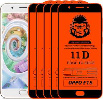 Xester Edge To Edge Tempered Glass for Oppo F1s(Pack of 5)