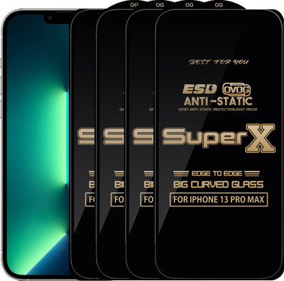 Qyist Edge To Edge Tempered Glass for IPHONE 13 PRO MAX(Pack of 4)