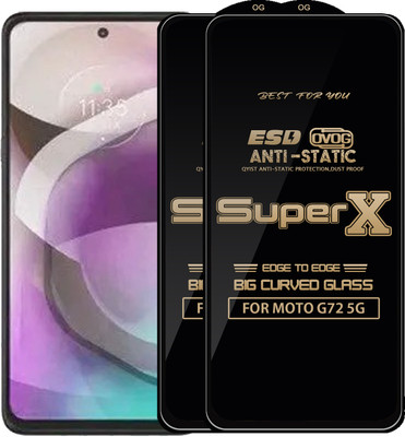 Qyist Edge To Edge Tempered Glass for MOTO G72 5G(Pack of 2)