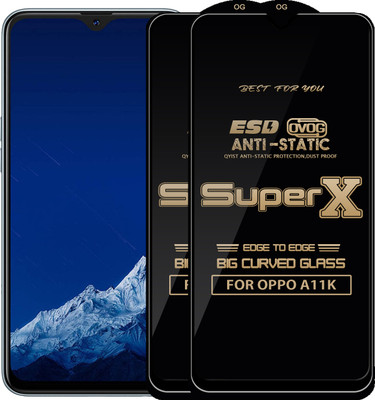 Qyist Edge To Edge Tempered Glass for OPPO A11K(Pack of 2)