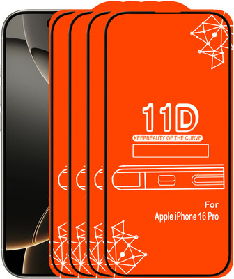 CRodible Edge To Edge Tempered Glass for iPhone 16 Pro(Pack of 4)