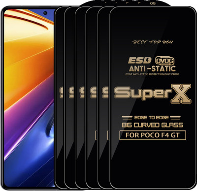Qyist Edge To Edge Tempered Glass for POCO F4 GT(Pack of 6)
