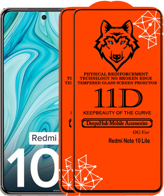 CRodible Edge To Edge Tempered Glass for Redmi Note 10 Lite(Pack of 2)