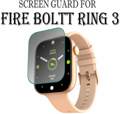 hirdesh Edge To Edge Tempered Glass for Fire-Boltt Ring 3 1.8 INCH(Pack of 1)