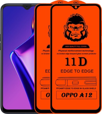 Xester Edge To Edge Tempered Glass for OPPO A12(Pack of 2)