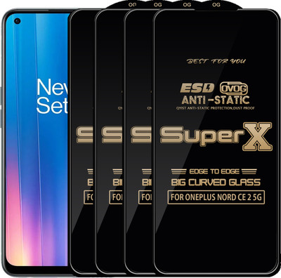 Qyist Edge To Edge Tempered Glass for ONEPLUS NORD CE 2 5G(Pack of 4)