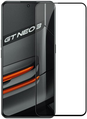 Gorilaa OG Edge To Edge Tempered Glass for realme gt neo 3, Tempered Glass for realme GT Neo 3 Screen guard Full HD Quality Edge to Edge Coverage (BLACK((Pack of 2)