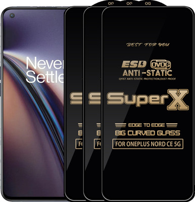 Qyist Edge To Edge Tempered Glass for ONEPLUS NORD CE 5G(Pack of 3)