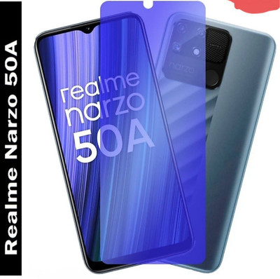 FlipSmartGuard Edge To Edge Tempered Glass for Realme Narzo 50A : Realme Narzo 50i ( Anti Blue Ray Screen Guard )(Pack of 1)