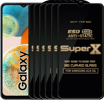 Qyist Edge To Edge Tempered Glass for SAMSUNG A23 5G(Pack of 6)