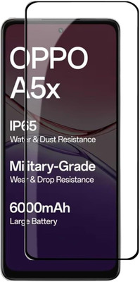 MobieGenie Edge To Edge Tempered Glass for Oppo A5x 5G, Oppo A5x 4G(Pack of 1)