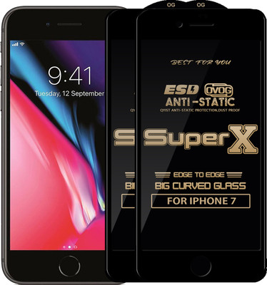 Qyist Edge To Edge Tempered Glass for Apple iPhone 7(Pack of 2)