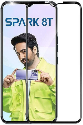 Zappy Edge To Edge Tempered Glass for Tecno Spark 8T(Pack of 1)