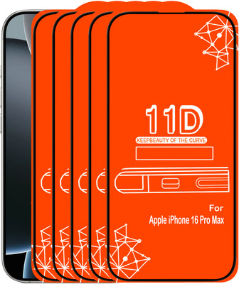 CRodible Edge To Edge Tempered Glass for iPhone 16 Pro Max(Pack of 5)