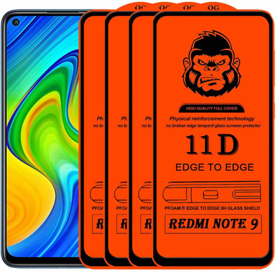 Xester Edge To Edge Tempered Glass for REDMI NOTE 9(Pack of 4)