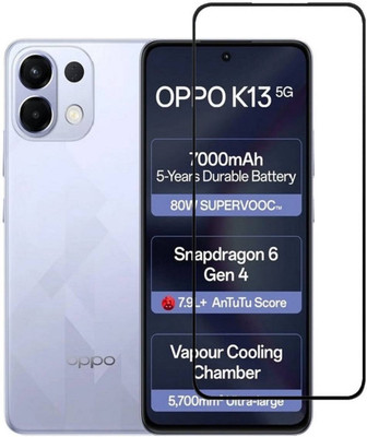 MobieGenie Edge To Edge Tempered Glass for OPPO K13 5G(Pack of 1)