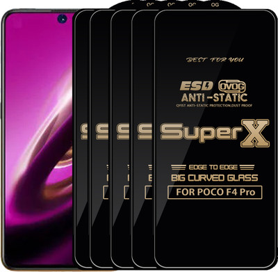 Qyist Edge To Edge Tempered Glass for POCO F4 Pro(Pack of 5)