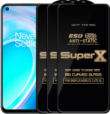 Qyist Edge To Edge Tempered Glass for ONEPLUS NORD CE 2 LITE 5G(Pack of 3)