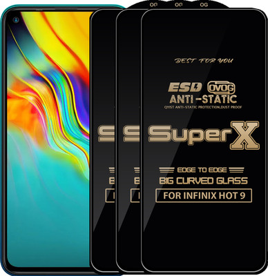 Qyist Edge To Edge Tempered Glass for INFINIX HOT 9(Pack of 3)