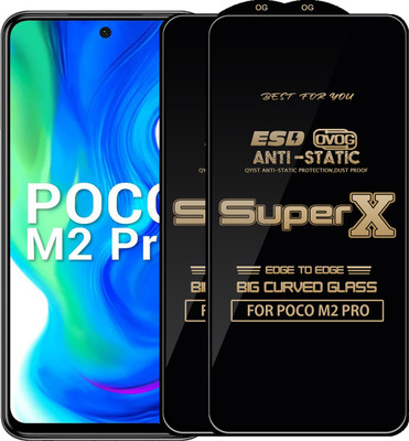 Qyist Edge To Edge Tempered Glass for POCO M2 PRO(Pack of 2)