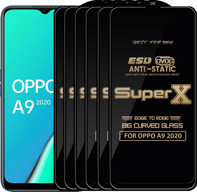 Qyist Edge To Edge Tempered Glass for OPPO A9 2020(Pack of 6)