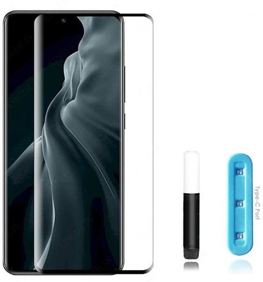 KadWaniya Edge To Edge Tempered Glass for Vivo V25 Pro 5G |Primium Quality Nano Optics Curved UV Glass With UV glue And Nano Scale UV light(Pack of 1)