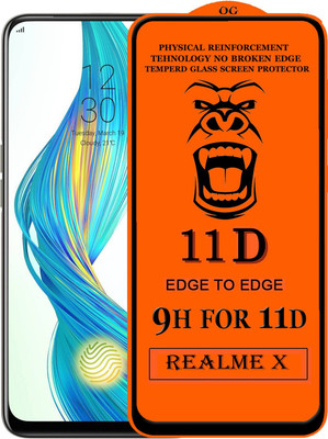 Xester Edge To Edge Tempered Glass for Realme X(Pack of 1)