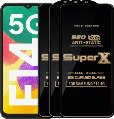 Qyist Edge To Edge Tempered Glass for SAMSUNG F14 5G(Pack of 3)