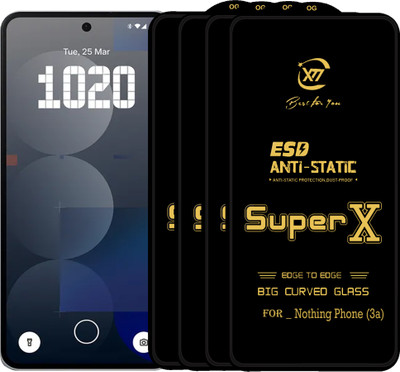 DeepzHub Edge To Edge Tempered Glass for Nothing Phone 3a(Pack of 4)