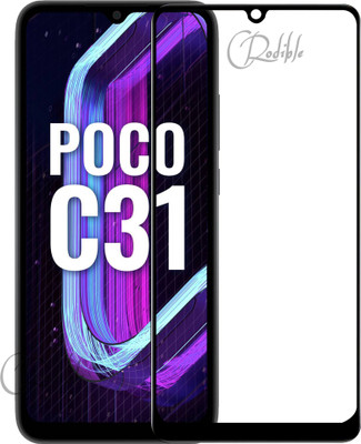CRodible Edge To Edge Tempered Glass for POCO C31(Pack of 1)