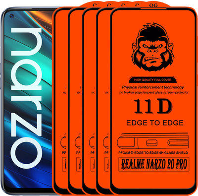 Xester Edge To Edge Tempered Glass for REALME NARZO 20 PRO(Pack of 5)