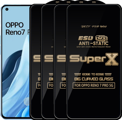 Qyist Edge To Edge Tempered Glass for OPPO RENO 7 PRO 5G(Pack of 4)