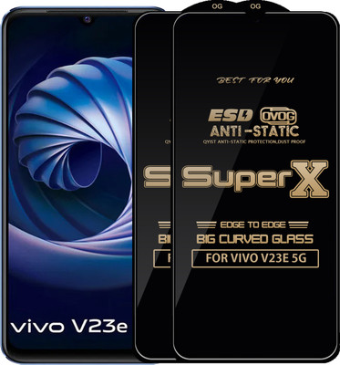 Qyist Edge To Edge Tempered Glass for VIVO V23E 5G(Pack of 2)
