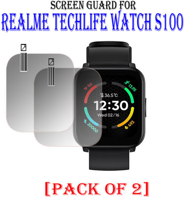 hirdesh Impossible Screen Guard for Realme Techlife Watch S100(Pack of 2)