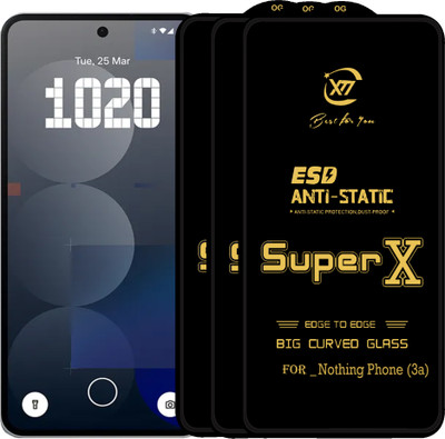 DeepzHub Edge To Edge Tempered Glass for Nothing Phone 3a(Pack of 3)