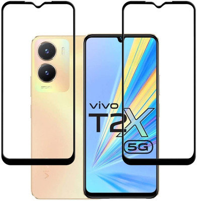 HIE POWER Edge To Edge Tempered Glass for Vivo T2x 5G- | Full Glue Curved Tempered Glass | Bubble Free Installation |(Pack of 2)