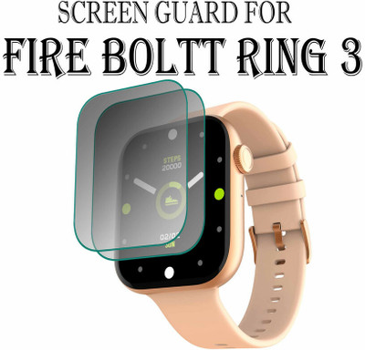 YCHROZE Edge To Edge Tempered Glass for Fire-Boltt Ring 3 1.8 INCH(Pack of 2)