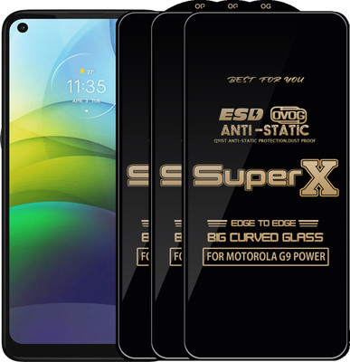 Qyist Edge To Edge Tempered Glass for MOTOROLA G9 POWER(Pack of 3)
