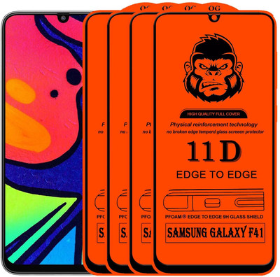 Xester Edge To Edge Tempered Glass for SAMSUNG GALAXY F41(Pack of 4)