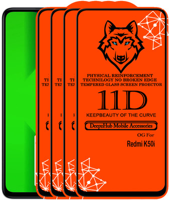 CRodible Edge To Edge Tempered Glass for Redmi K50i(Pack of 4)