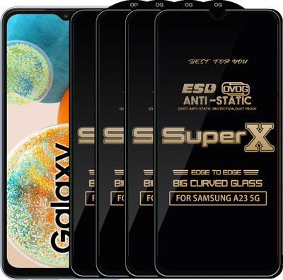 Qyist Edge To Edge Tempered Glass for SAMSUNG A23 5G(Pack of 4)
