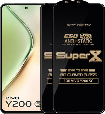 Qyist Edge To Edge Tempered Glass for VIVO Y200 5G(Pack of 2)